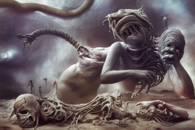 Surreal Devouring Scene in Stopmotion Cinema Style