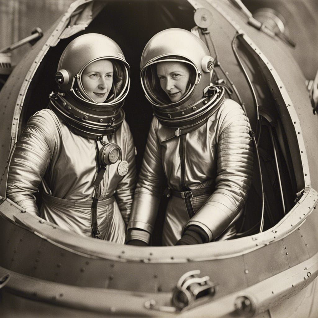 German Female Cosmonauts Prepare for Launch, 1939