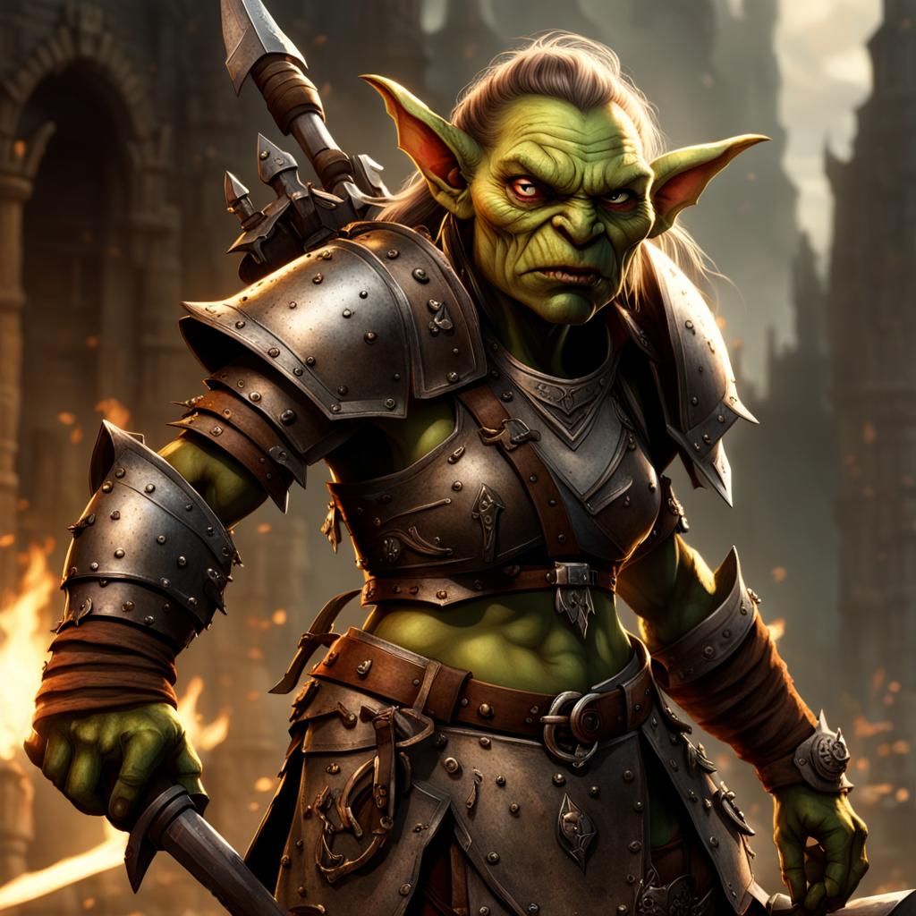 Heroic Goblin Leader in Volumetric Light