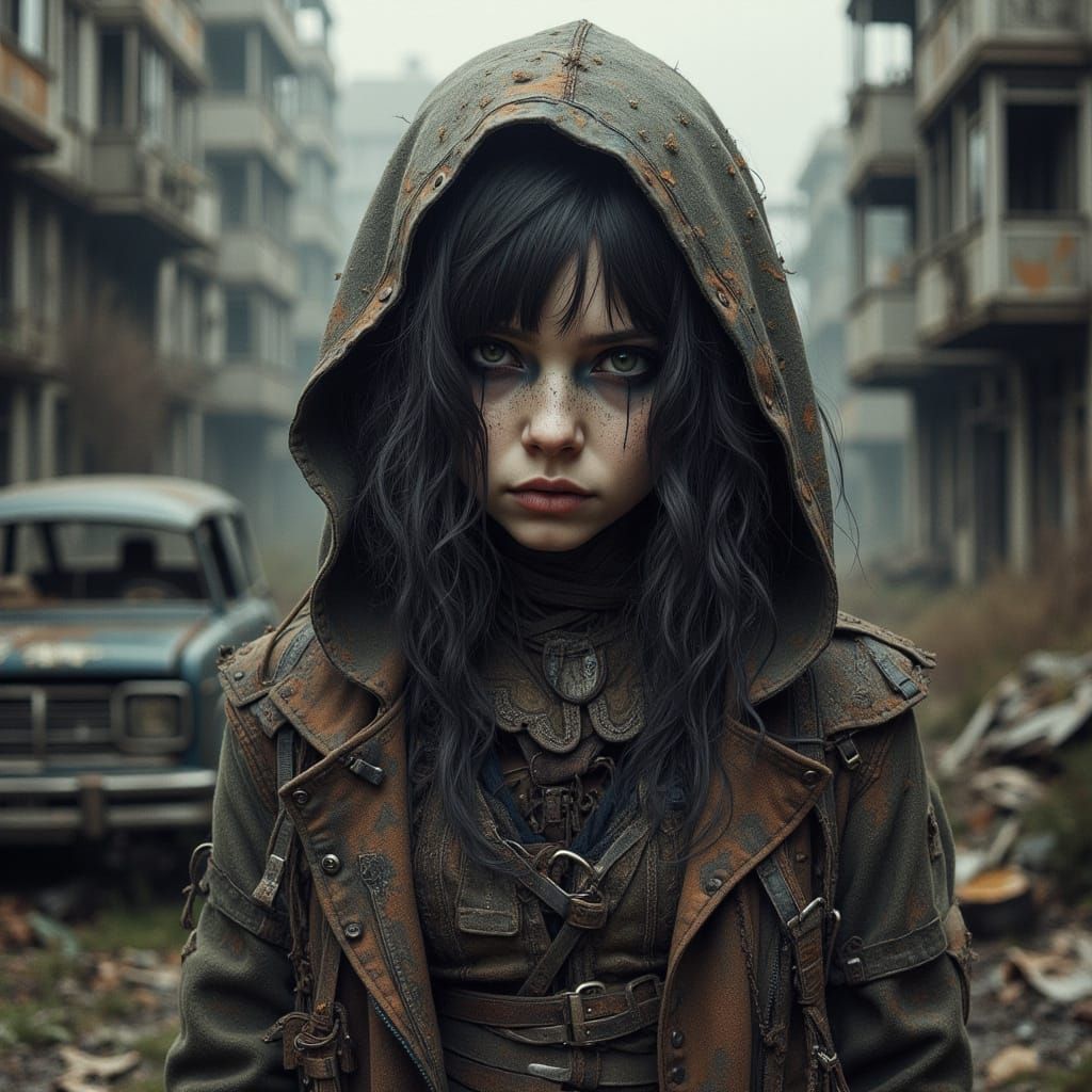 Dark Fantasy Girl in Shadows: A Haunting Masterpiece