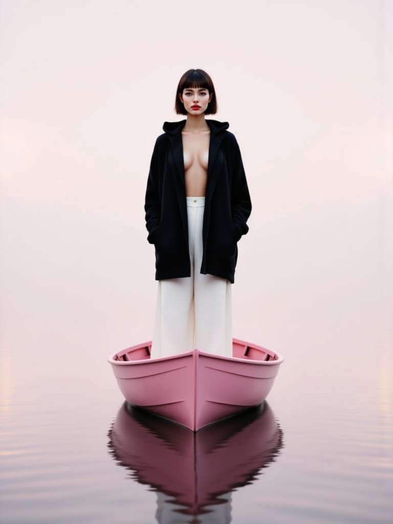 Surreal Fashion Portrait in Liminal Space