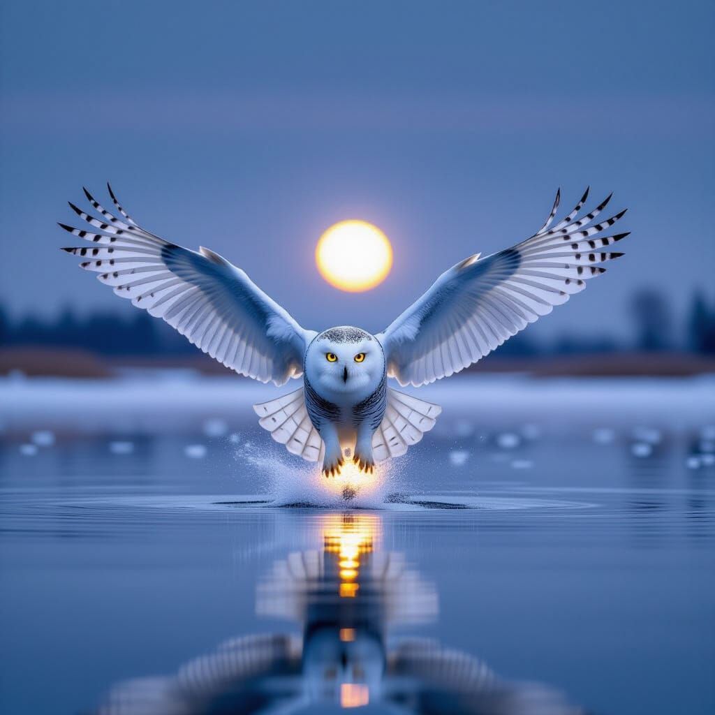 A snowy owl