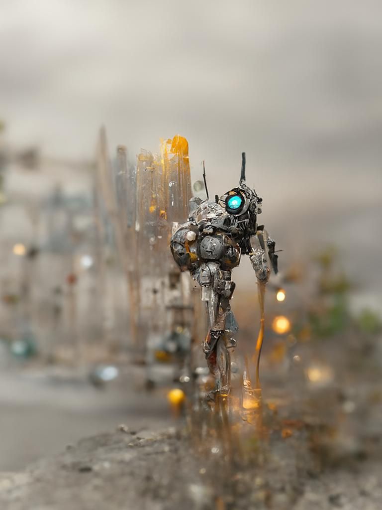 Futuristic Tech Priest Digital Art in VRay Style