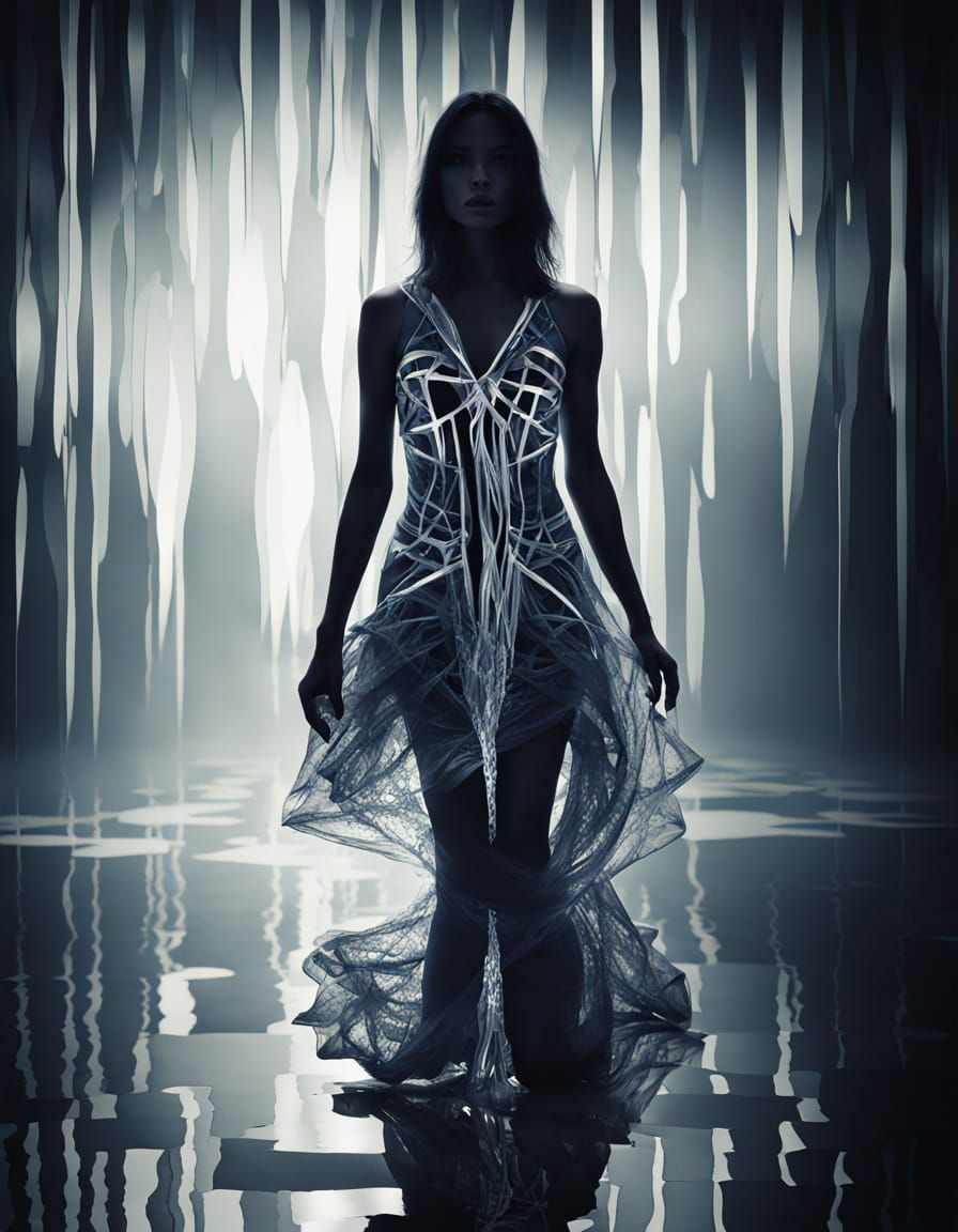 Hope Emerges: Light Piercing Dark Abstract Art