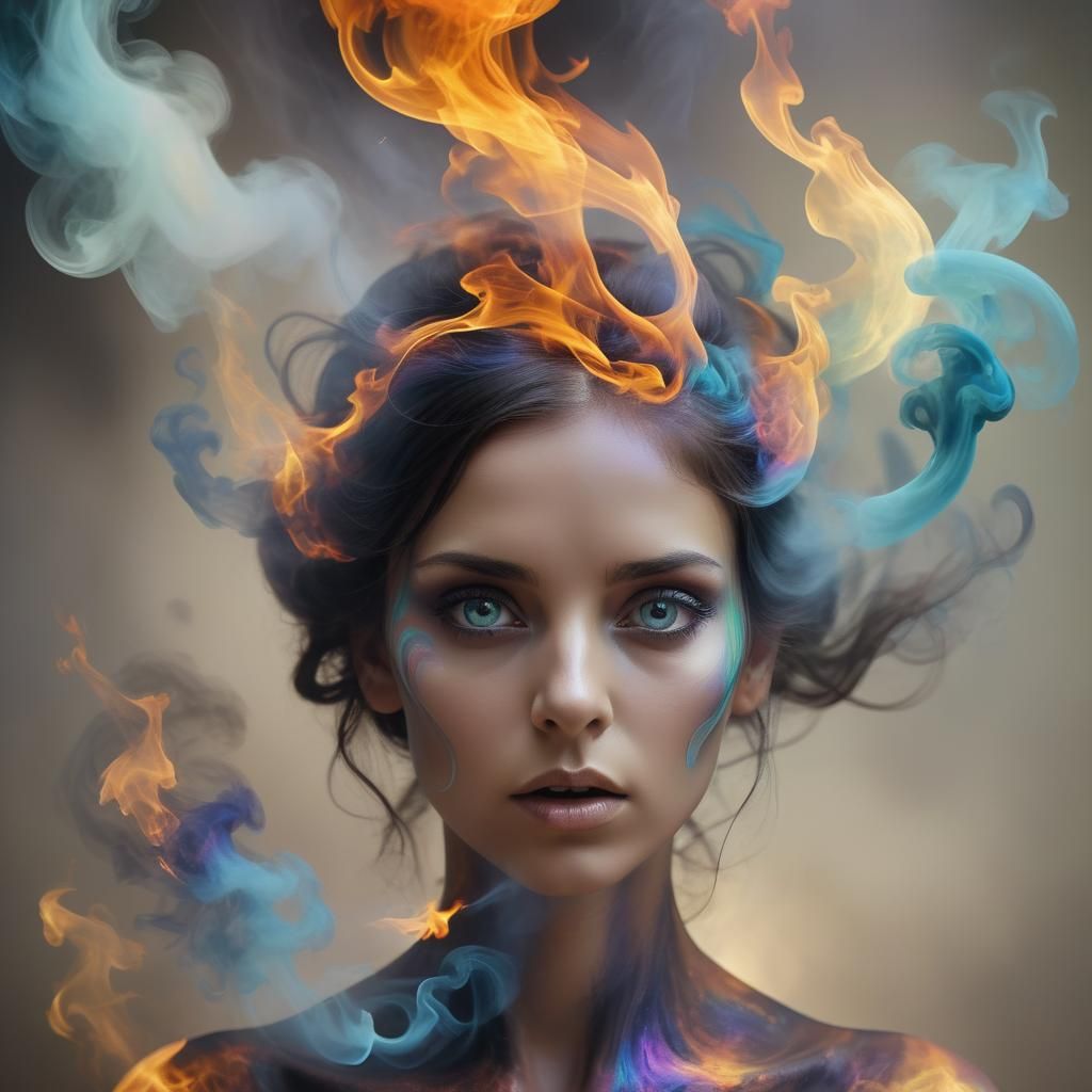 Surreal Portrait in Liquified Tenebrism Style