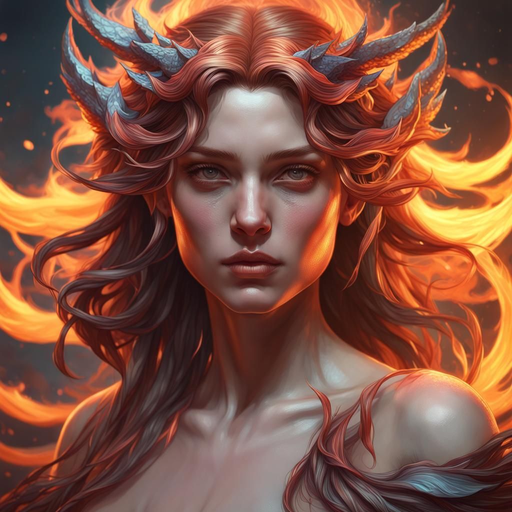 Epic Battle of Angels and Demons in Hyperdetailed Portrait