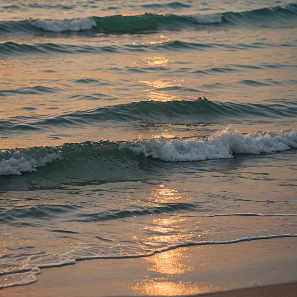 Tranquil Caribbean Sunset Beach Photo