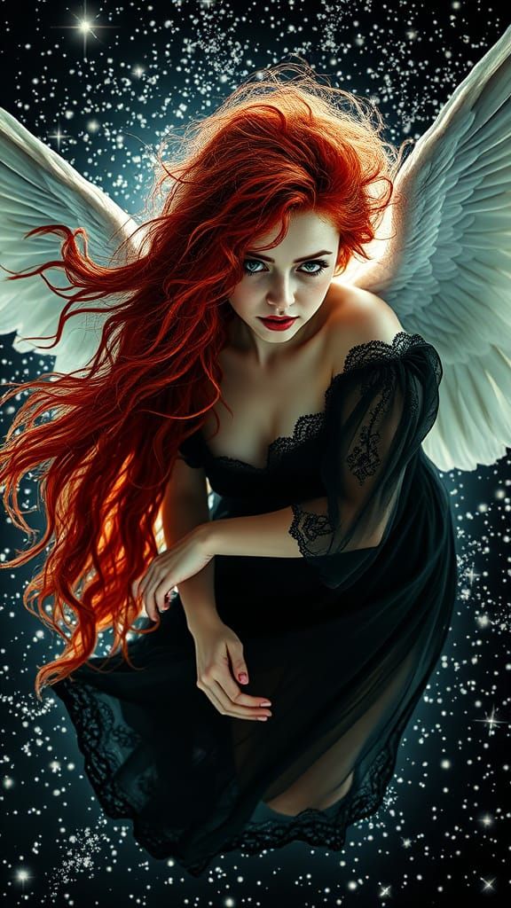 Ethereal Albino Angel: Hyperrealistic 3D Rembrandt-Style Por...