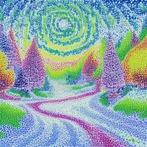 Kinetic Pointillism: Winter Thaws into Spring