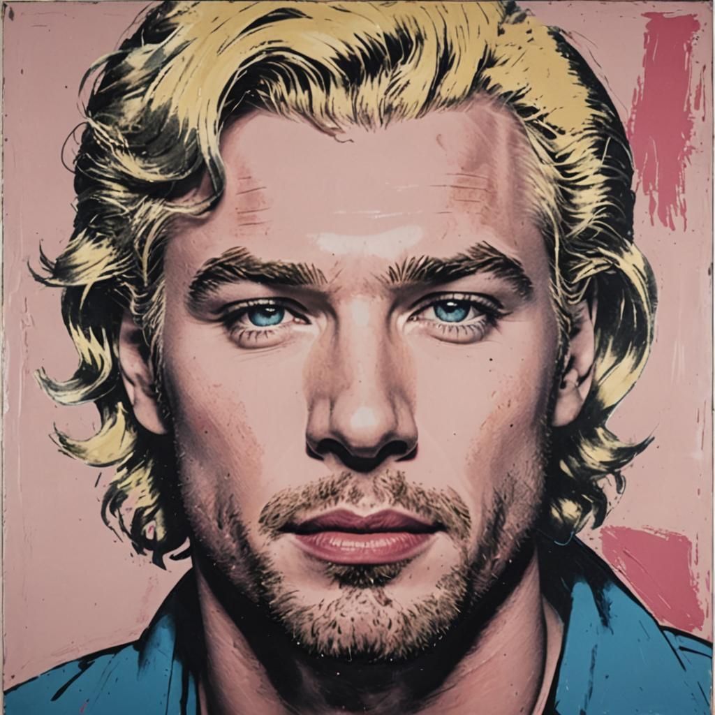 Chris Hemsworth as Marilyn: A Warhol-esque Pop Art