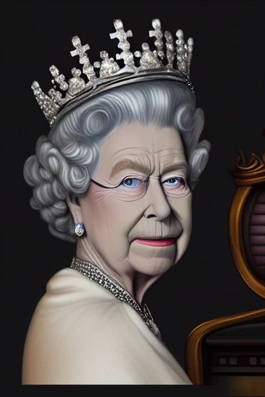 Queen Elizabeth II Digital Artwork in 8K