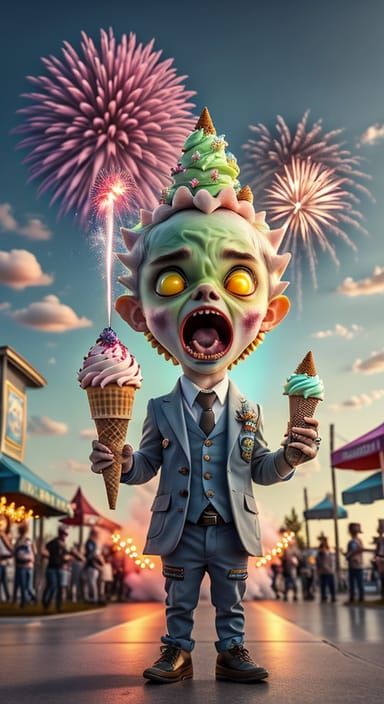 Fireworks, Zombie, Icecream