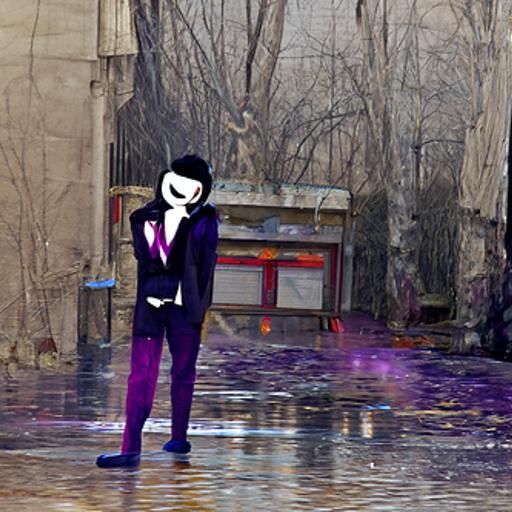 Devious Man with Golden Mask in Shadows