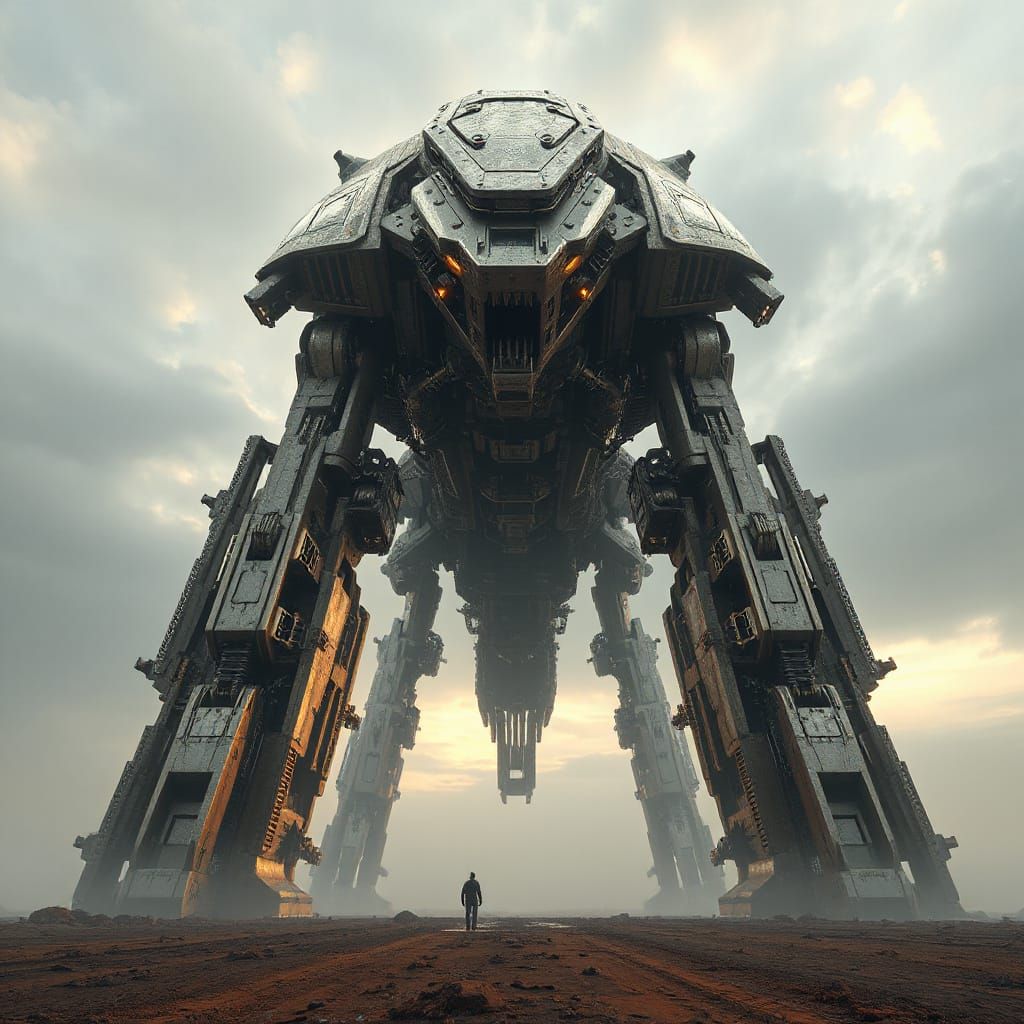Colossal Futuristic Machine Rises from the Ground in Sci-Fi ...