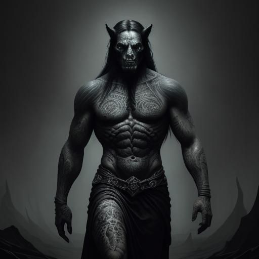 Dark Fantasy Centaur Illustration in Doré Style