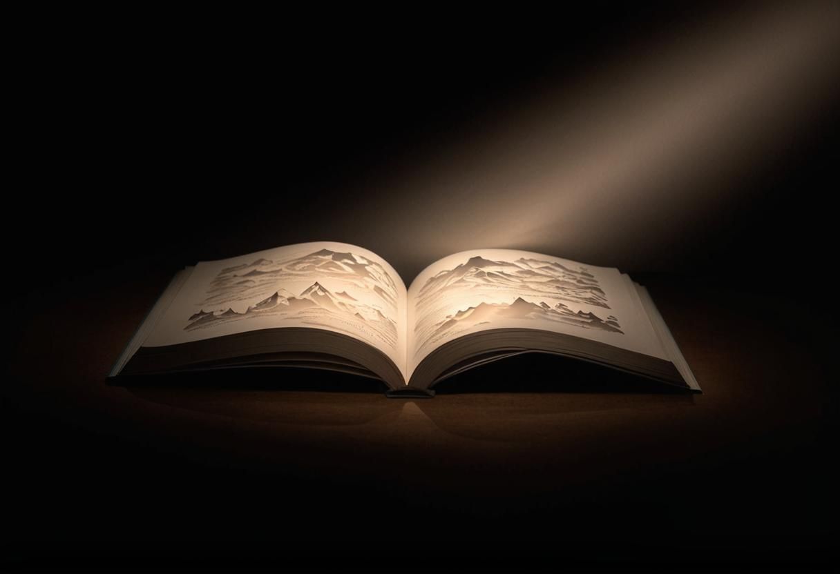 Book with Paper-Cut Landscapes and Animals