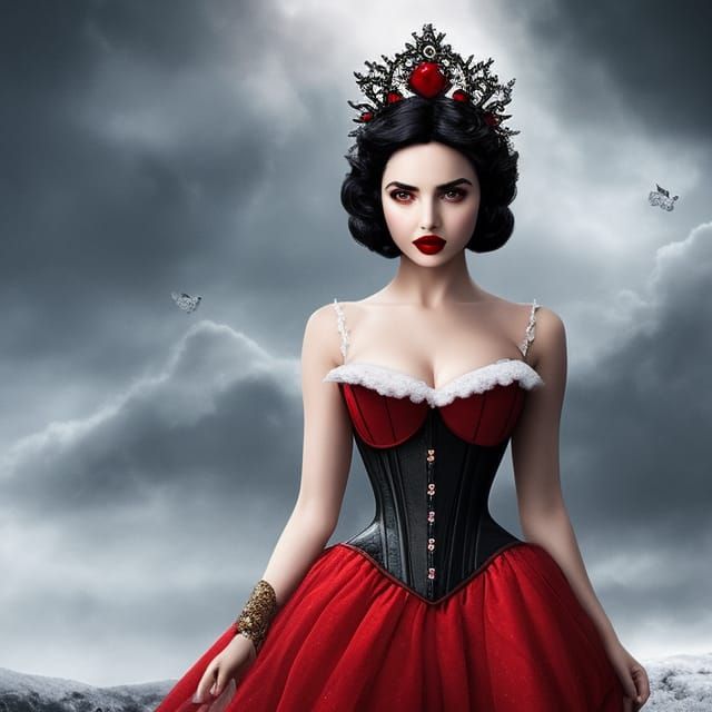 Fairytale Snow White Portrait in Anne Stone Style