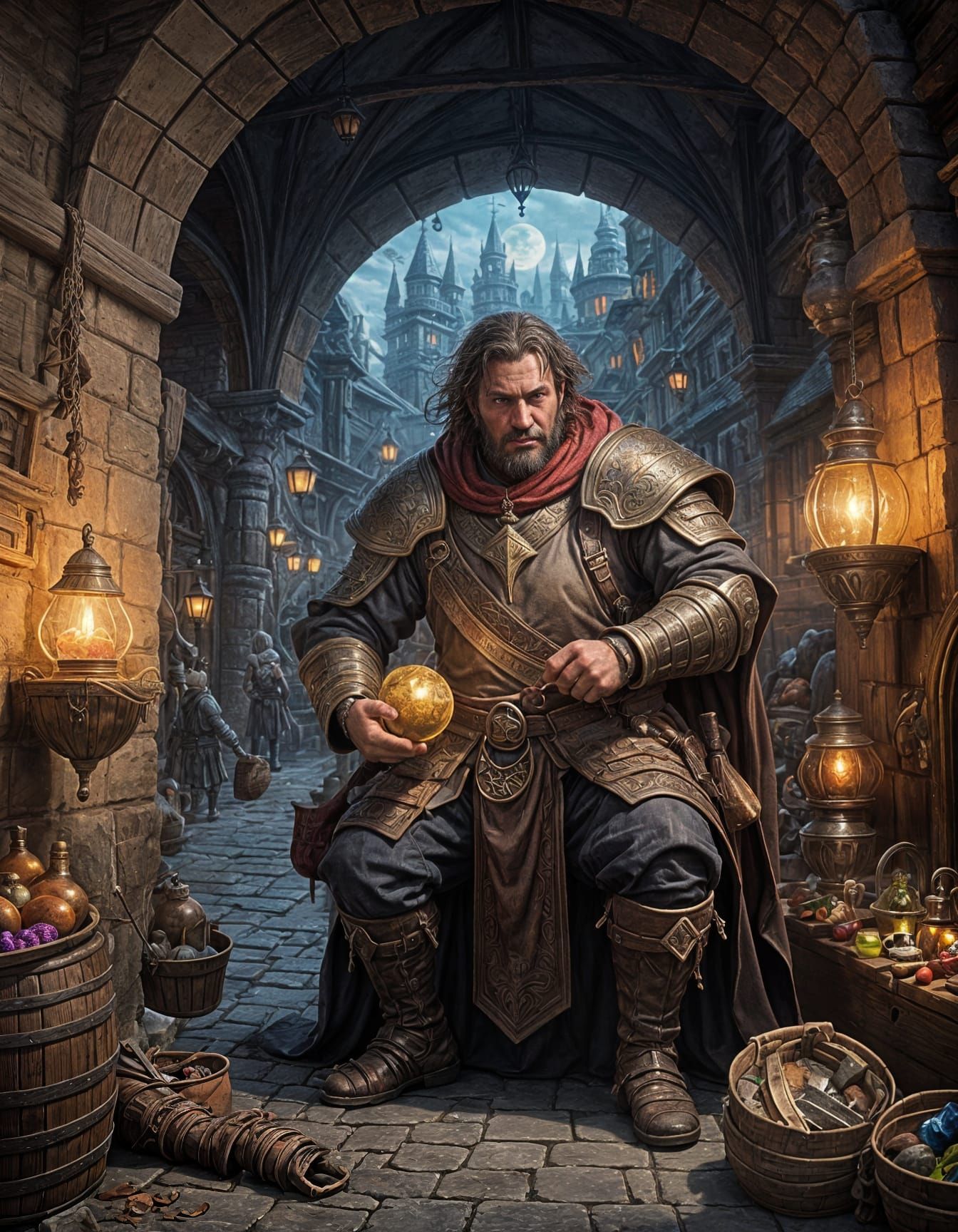 Epic Fantasy Merchant in a Historical Setting