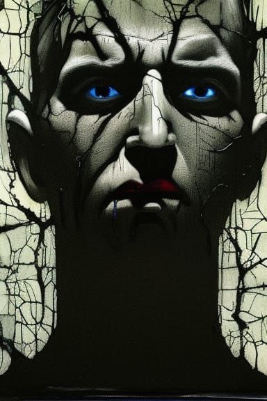 Batman Portrait in Digital Watercolor Ink Style