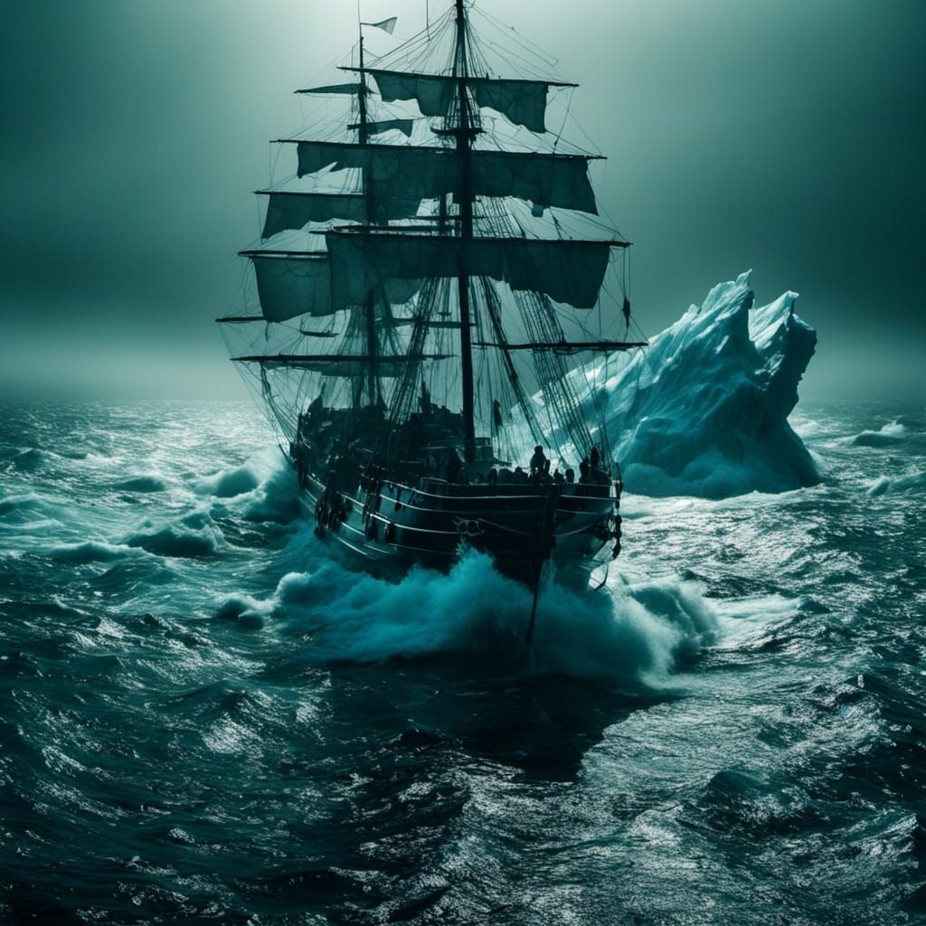 Luxury Cruiser Hits Iceberg: Cinematic Night Collision