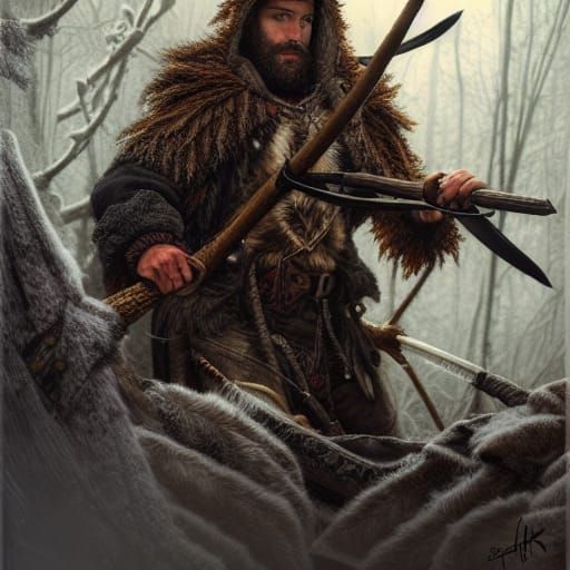 Wolfslayer Lumberjack in Rococo Style