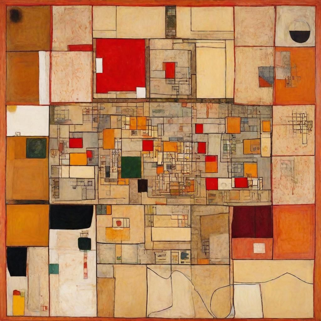 Board Game World in Expressionist Style