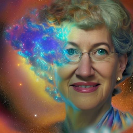 Vera Rubin Hyperrealistic Illustration in Splash Art Style
