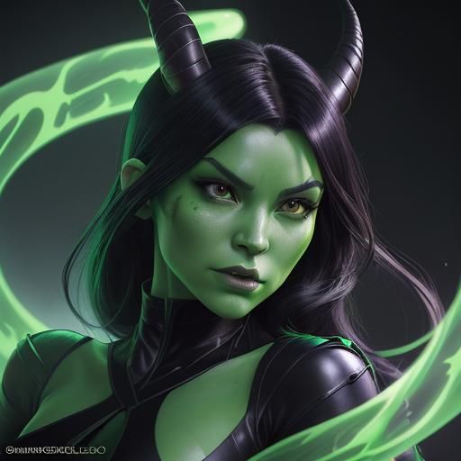 Dragon Shego Concept Art Portrait