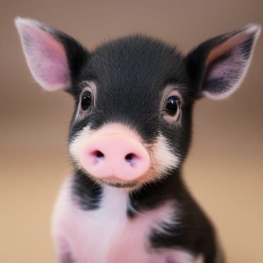 Adorable Chubby Piglet in Professional Photography