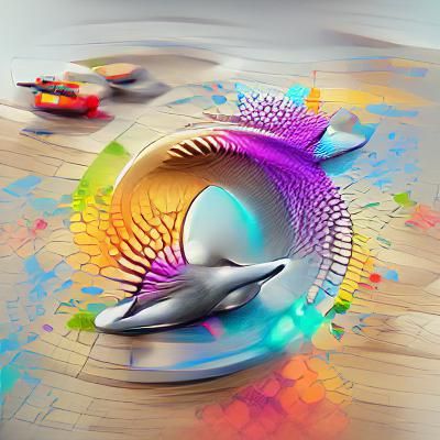 Dolphin Mandala: Abstract 3D Colorful Artwork