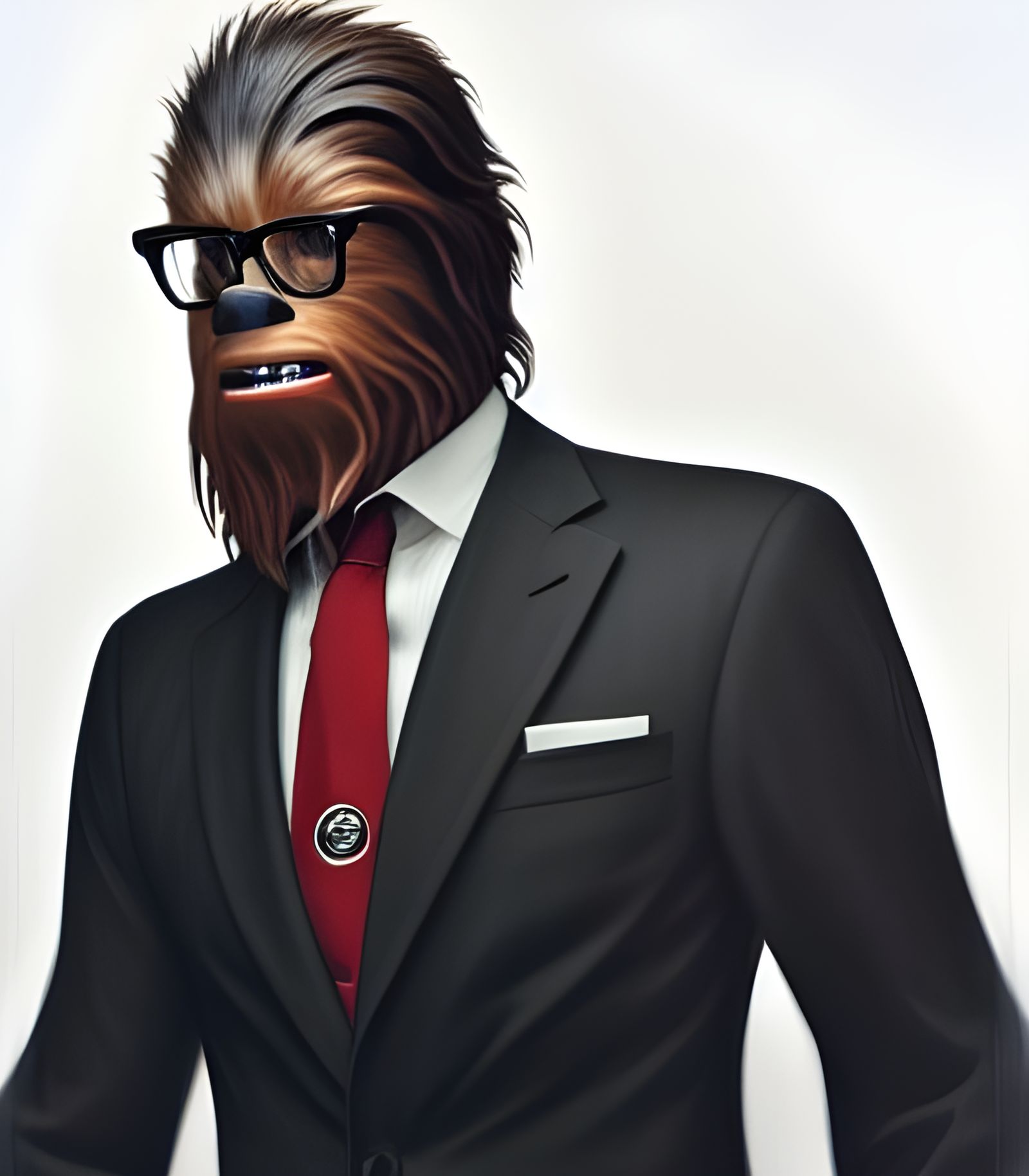 Chewbacca in Business Suit Concept Art Portrait