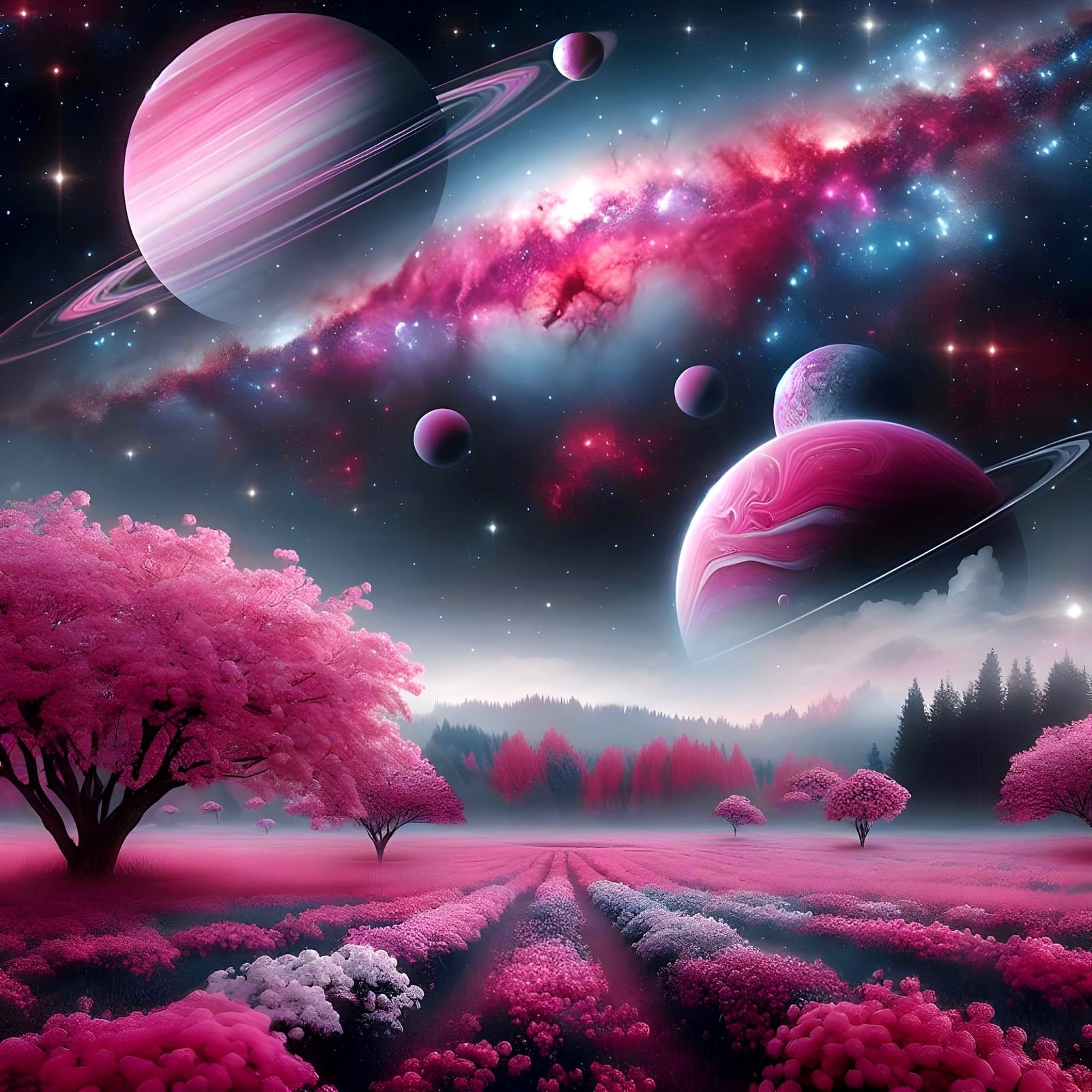 Pink cosmic fantasy