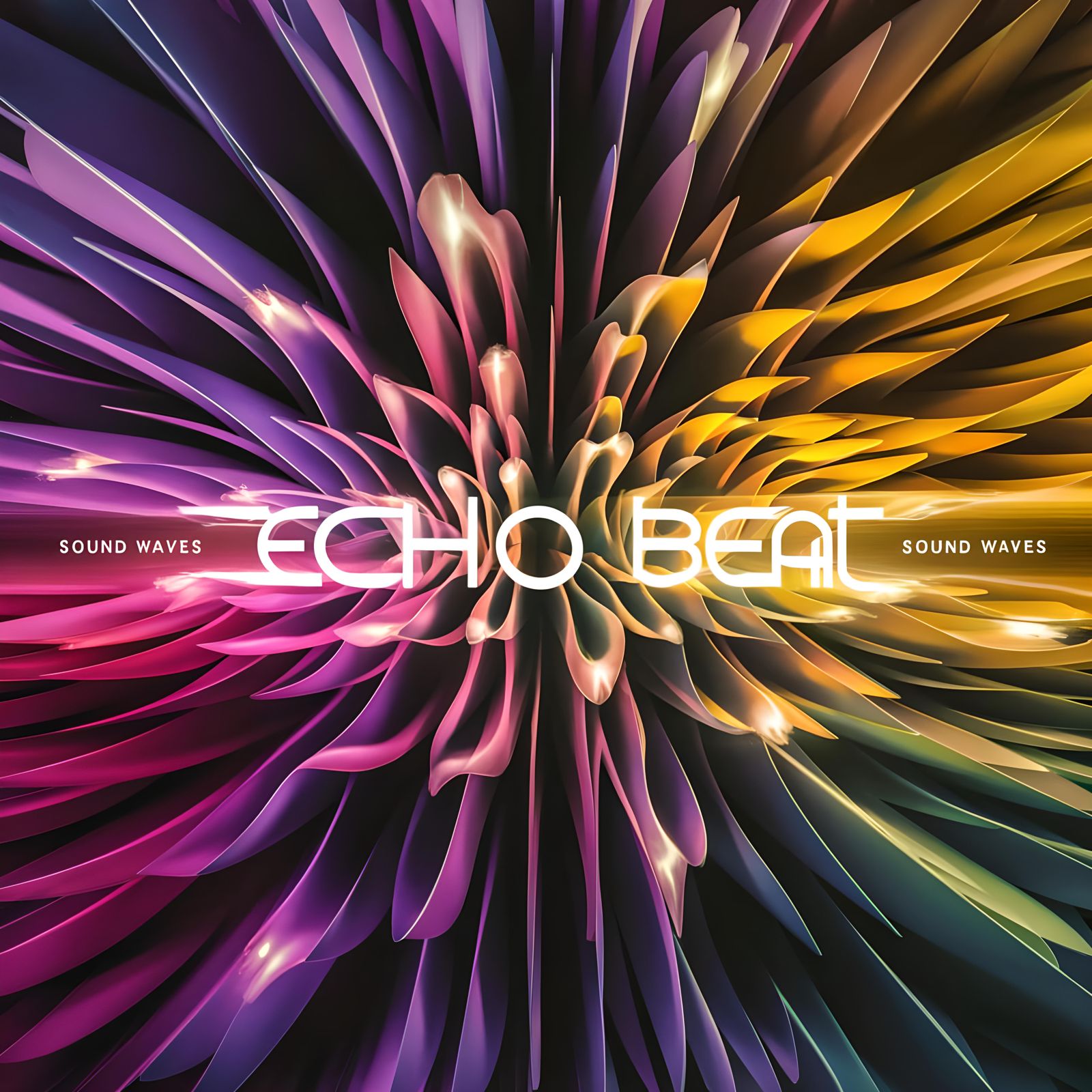 Echo Beat: Sound Waves Album Cover in 8K
