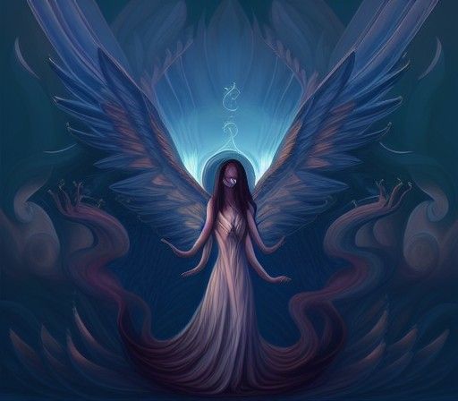 Seven-Winged Seraphim Before God's Throne