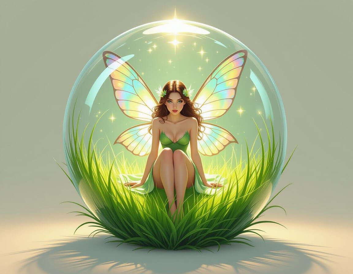 Fairy Trapped in Grass Ball, Frank Cho Style