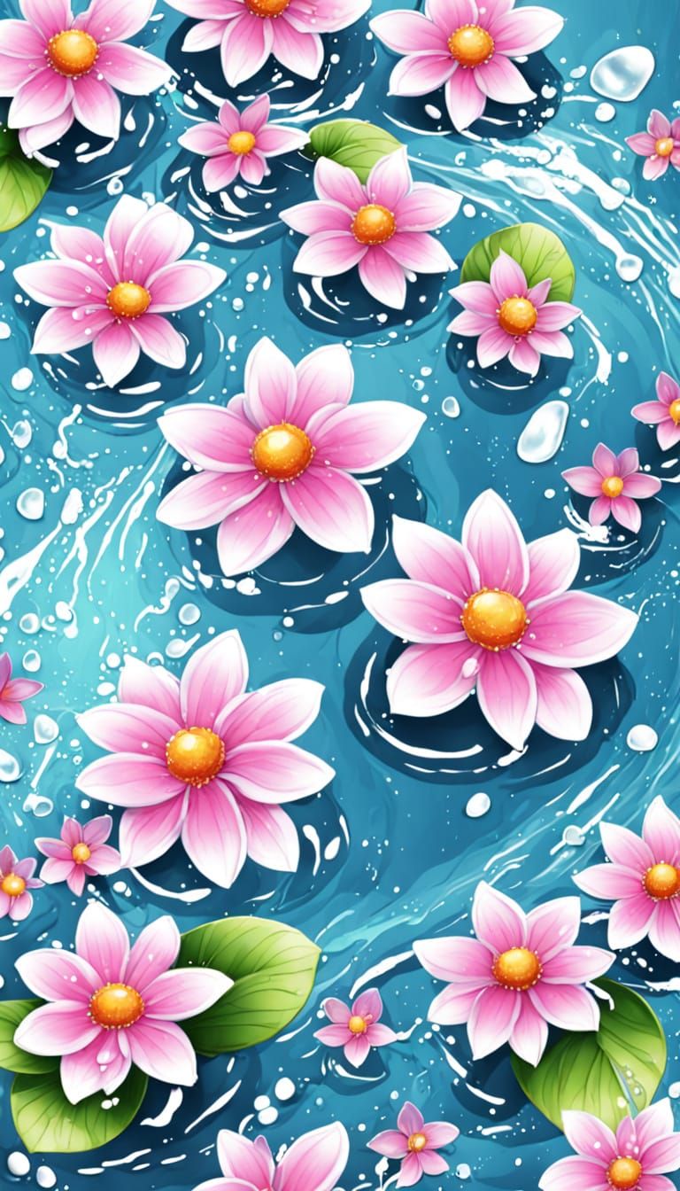 Magical Water Splash Transforms into Clear Flower