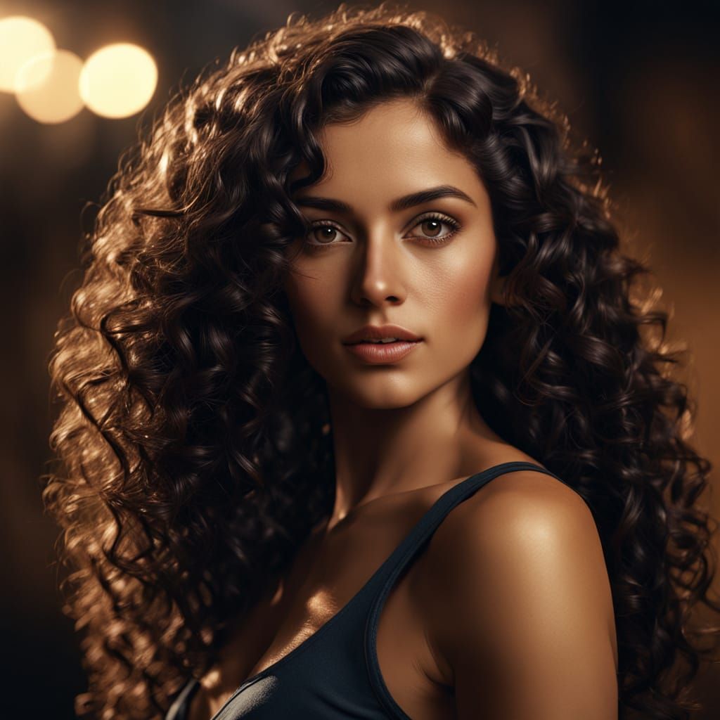 Confident Arabian Beauty in Warm Golden Light