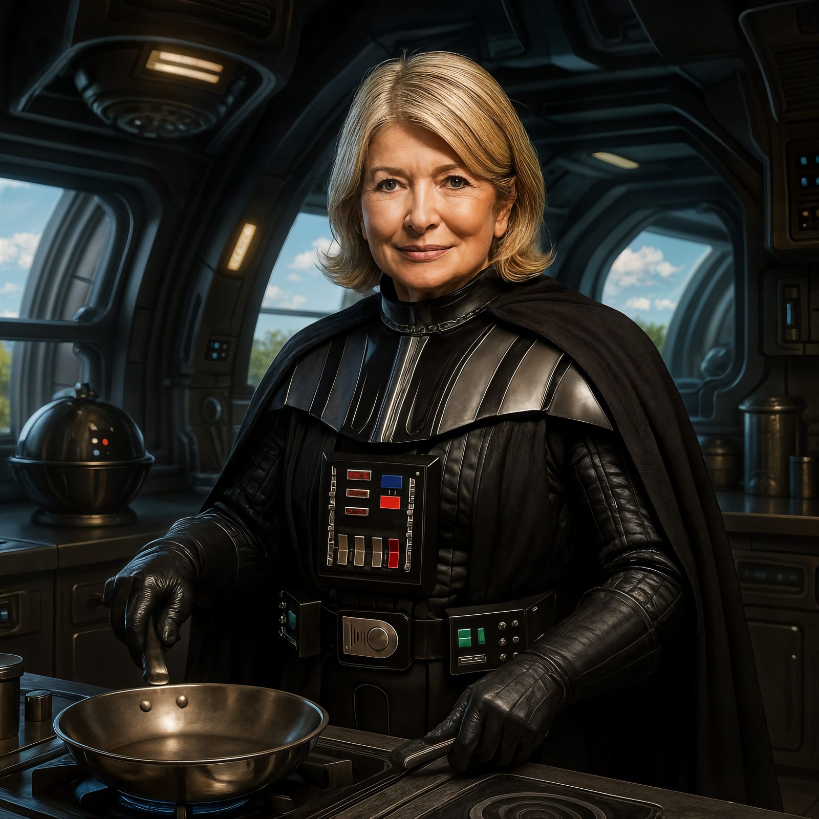 Martha Stewart as Darth Vader in Sci-Fi Kitchen
