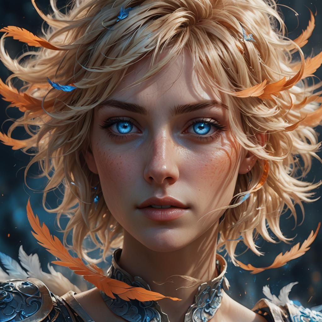 Air Controlling Girl Portrait, Fantasy Concept Art