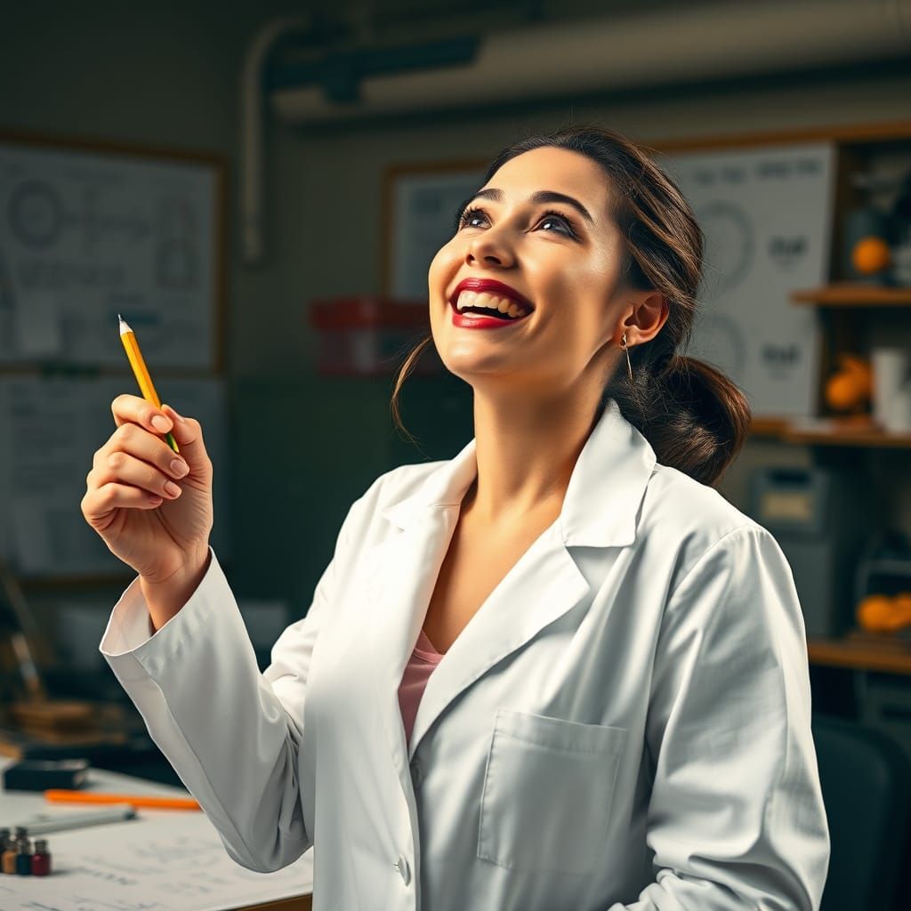 Engineer's Eureka Moment: A Hyperrealistic Celebration