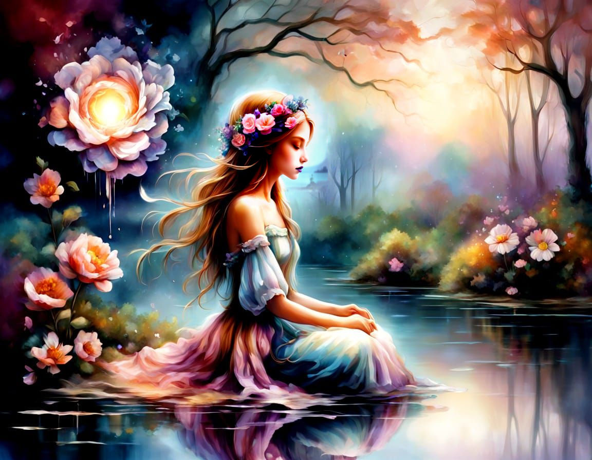 Serene Lantern on Still Lake Symbolizing Inner Peace