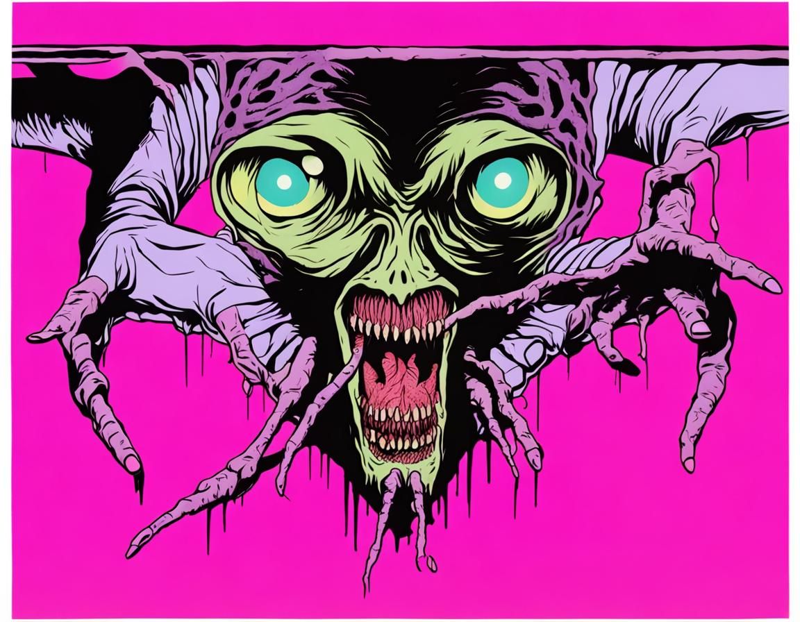 Eldritch Ghost in Junji Ito Horror Style