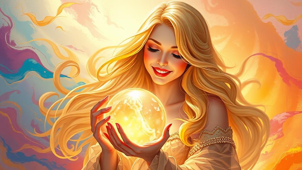 Woman with Orb: Dreamy Fantasy Concept Art