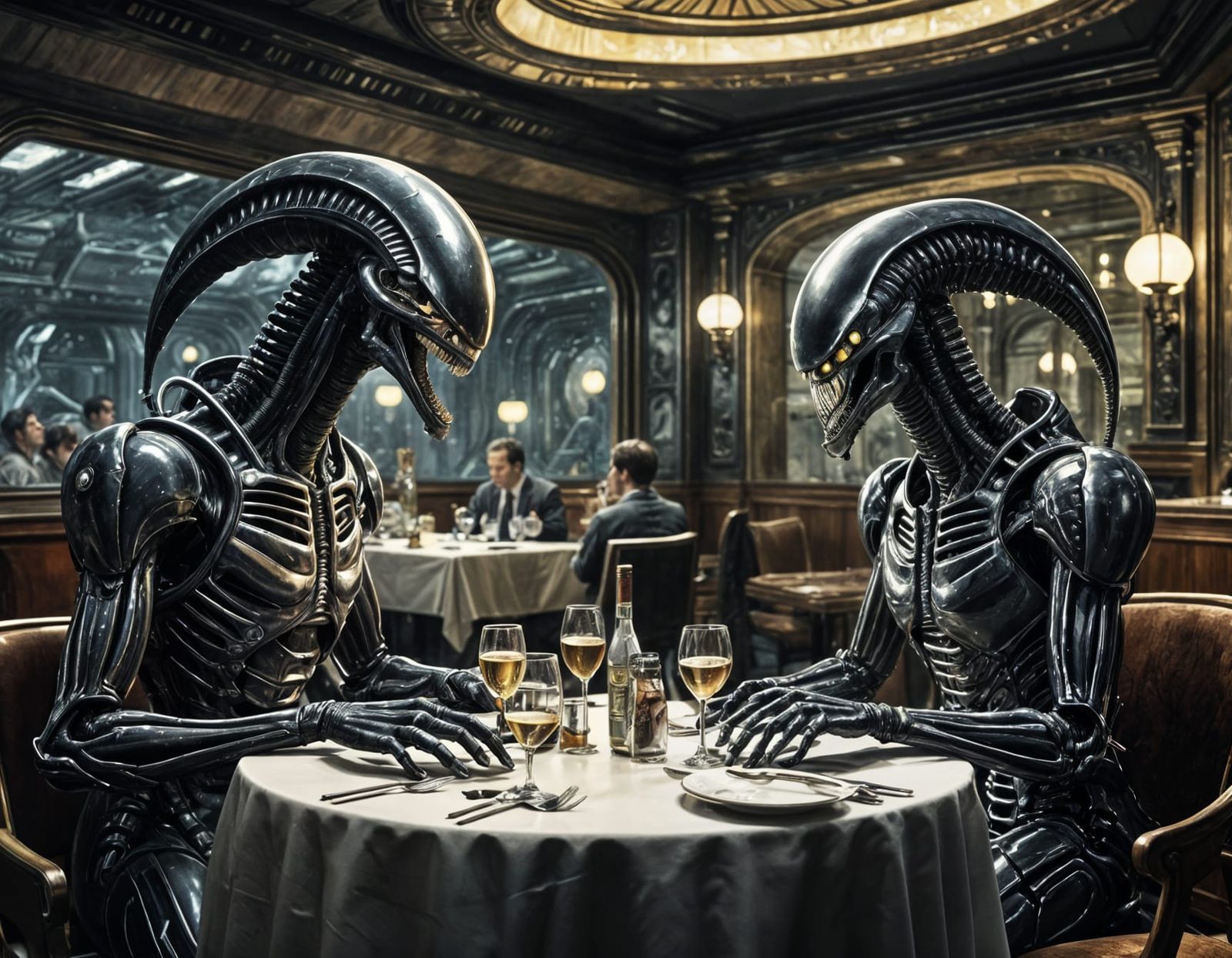 Xenomorphs on a Date: Sci-Fi Concept Art