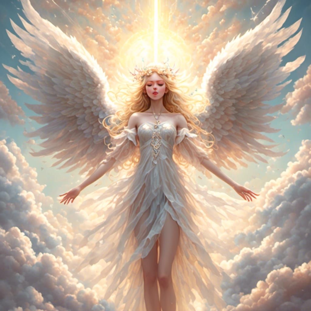 Angelic Figure Bathed in Divine Light