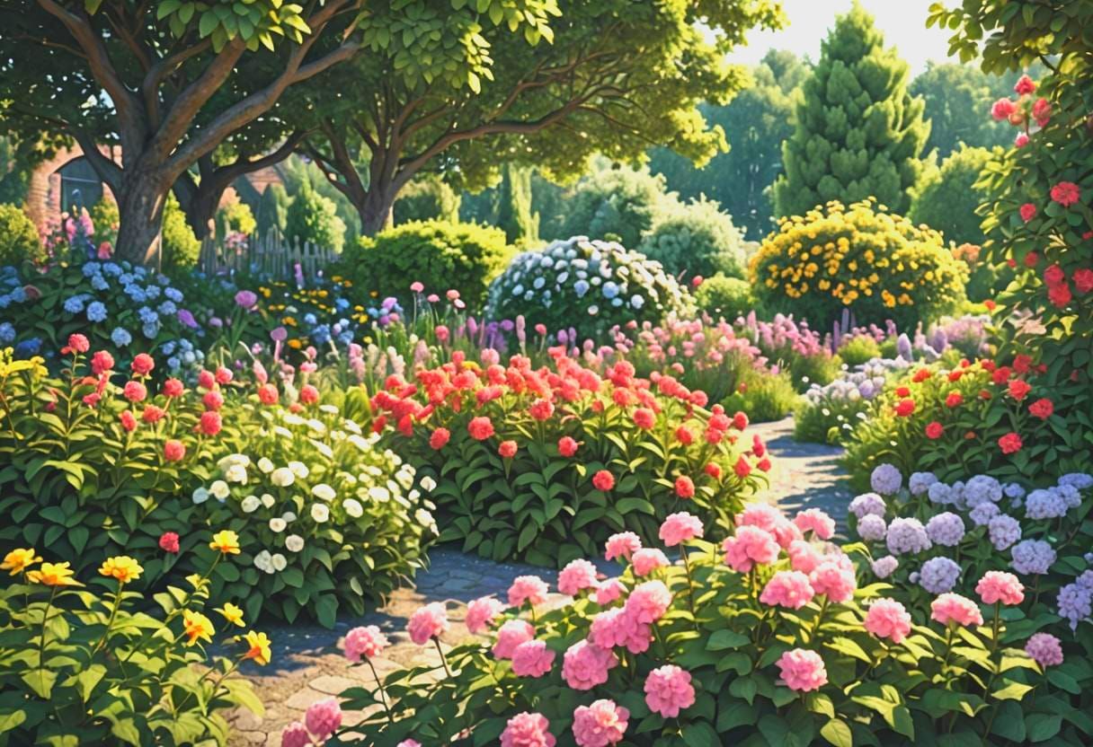 Vibrant Flower Garden in Photorealistic Style