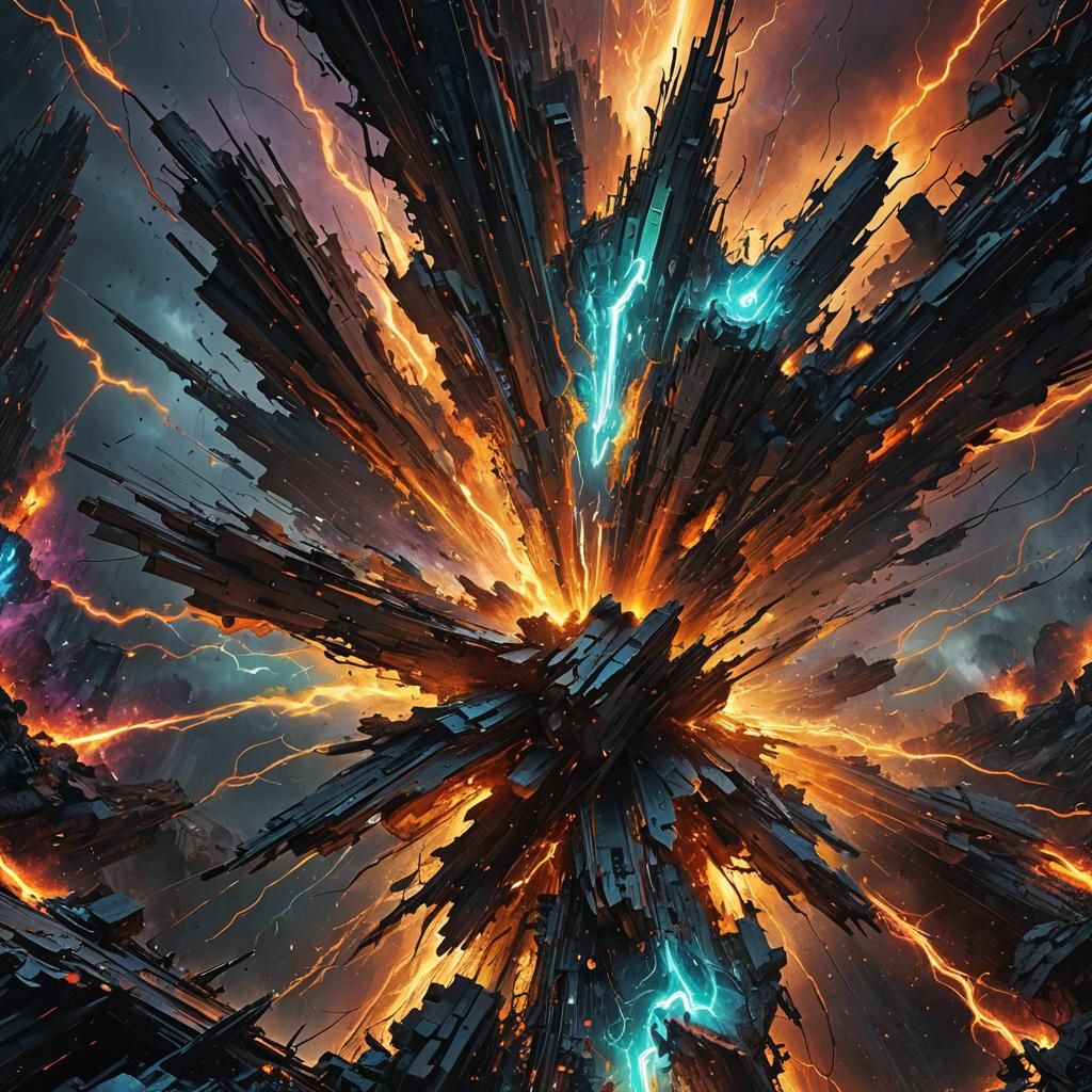 Colorful Emotions: Abstract Energy in Detailed Matte Paintin...