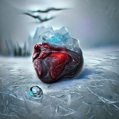 Frozen Heart: Hyperrealistic Concept Art in 8k