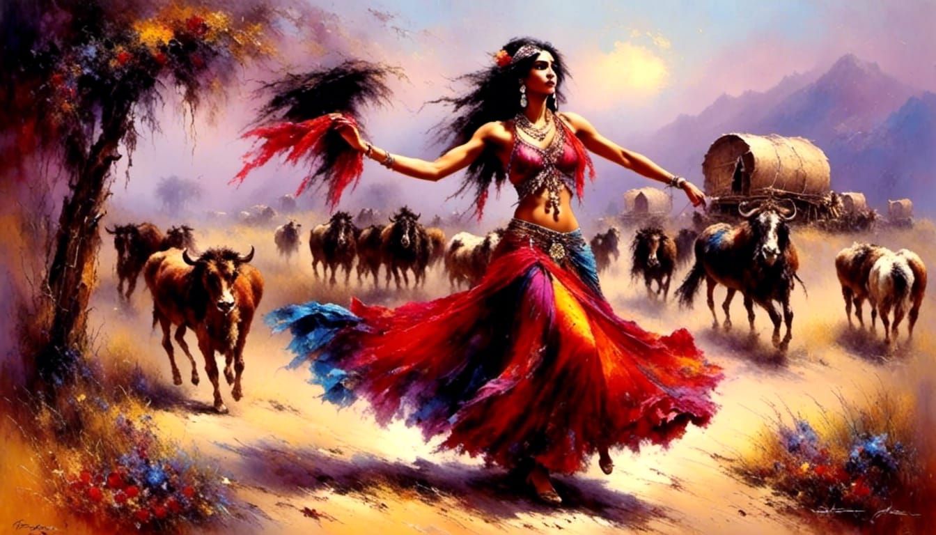 Dynamic Gypsy Dancer at Camp