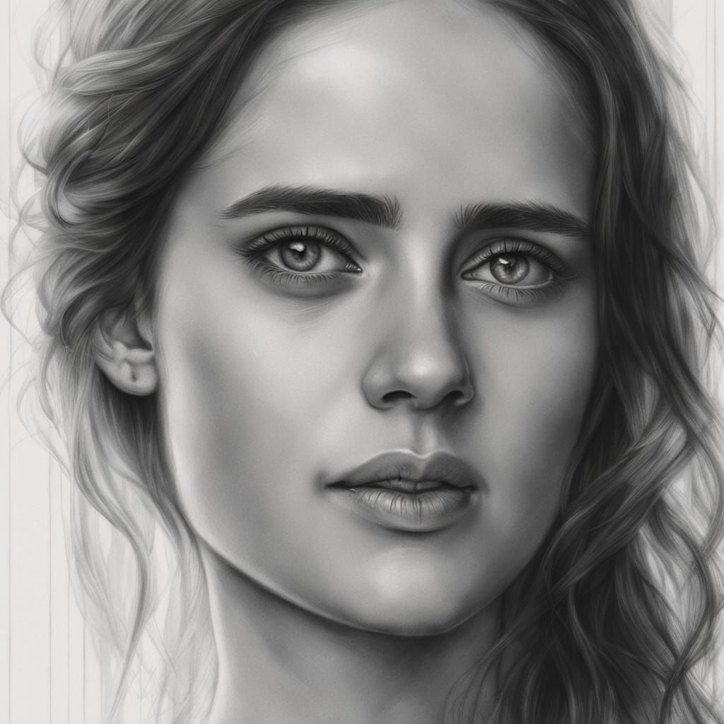 Elegant, Highly Realistic Portrait in Graphite Pencil